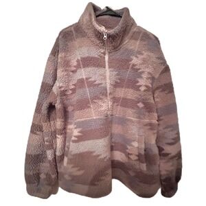Koolaburra by UGG Cozy Southwestern Half Zip Fleece Pullover Jacket Women's XL